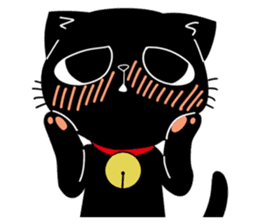 Black Cat 'Tama' sticker #5202240