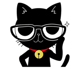 Black Cat 'Tama' sticker #5202248