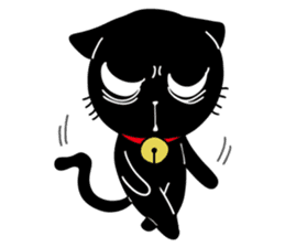 Black Cat 'Tama' sticker #5202250