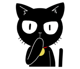 Black Cat 'Tama' sticker #5202253