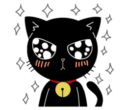 Black Cat 'Tama' sticker #5202254