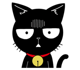 Black Cat 'Tama' sticker #5202257