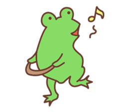 Rabbit and frog sticker #5202584