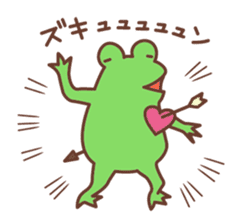 Rabbit and frog sticker #5202587