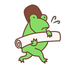 Rabbit and frog sticker #5202592