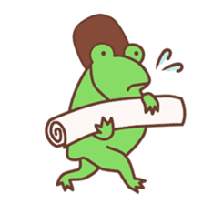Rabbit and frog sticker #5202592