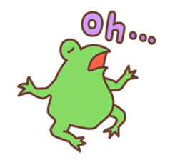 Rabbit and frog sticker #5202598