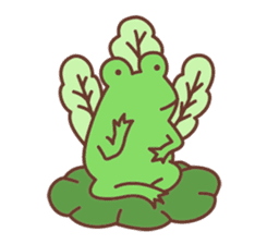 Rabbit and frog sticker #5202599