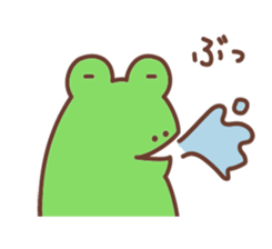 Rabbit and frog sticker #5202602
