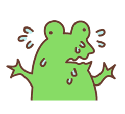 Rabbit and frog sticker #5202603