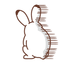 Rabbit and frog sticker #5202607