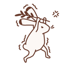 Rabbit and frog sticker #5202608