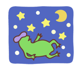 Rabbit and frog sticker #5202619