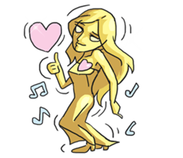 AsB - Goldy (The Goldenman Dance Off) sticker #5202745