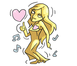 AsB - Goldy (The Goldenman Dance Off) sticker #5202745