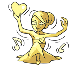 AsB - Goldy (The Goldenman Dance Off) sticker #5202752