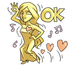 AsB - Goldy (The Goldenman Dance Off) sticker #5202753