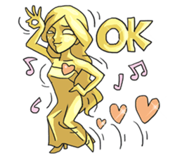 AsB - Goldy (The Goldenman Dance Off) sticker #5202753