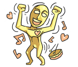 AsB - Goldy (The Goldenman Dance Off) sticker #5202758