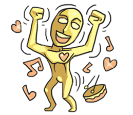 AsB - Goldy (The Goldenman Dance Off) sticker #5202758