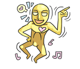 AsB - Goldy (The Goldenman Dance Off) sticker #5202769
