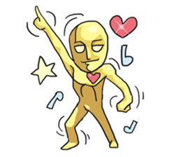 AsB - Goldy (The Goldenman Dance Off) sticker #5202771