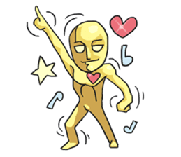 AsB - Goldy (The Goldenman Dance Off) sticker #5202771