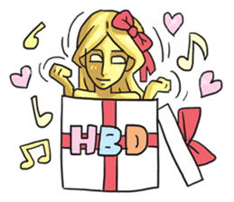 AsB - Goldy (The Goldenman Dance Off) sticker #5202778