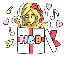 AsB - Goldy (The Goldenman Dance Off) sticker #5202778