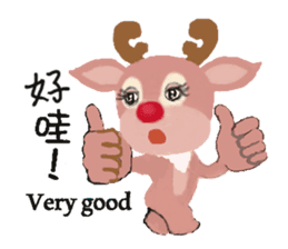 reindeer Daniel is running around world2 sticker #5203060