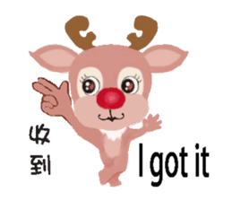 reindeer Daniel is running around world2 sticker #5203063