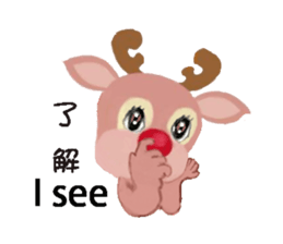 reindeer Daniel is running around world2 sticker #5203065