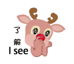 reindeer Daniel is running around world2 sticker #5203065