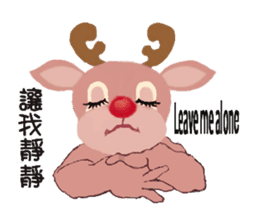 reindeer Daniel is running around world2 sticker #5203068