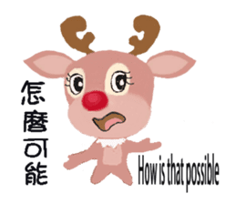 reindeer Daniel is running around world2 sticker #5203084