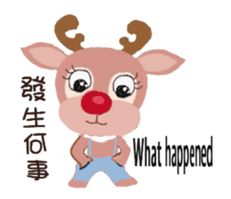 reindeer Daniel is running around world2 sticker #5203086