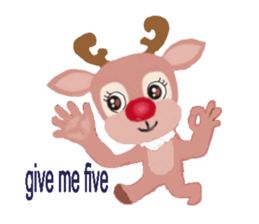 reindeer Daniel is running around world2 sticker #5203091