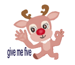 reindeer Daniel is running around world2 sticker #5203091