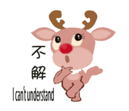 reindeer Daniel is running around world2 sticker #5203094