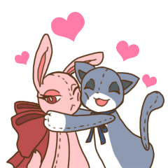 Tsundere rabbit and cat Azatoi
