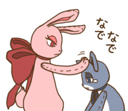 Tsundere rabbit and cat Azatoi sticker #5203263