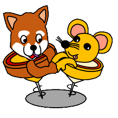 Piece mouse and chessman dog