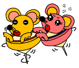 Piece mouse and chessman dog sticker #5204320