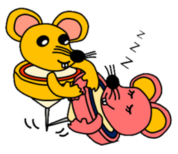 Piece mouse and chessman dog sticker #5204321