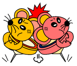 Piece mouse and chessman dog sticker #5204337