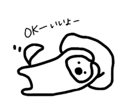 White Doggy loafs around at home. sticker #5204860