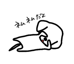 White Doggy loafs around at home. sticker #5204863