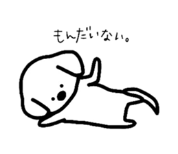 White Doggy loafs around at home. sticker #5204882