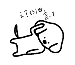 White Doggy loafs around at home. sticker #5204883
