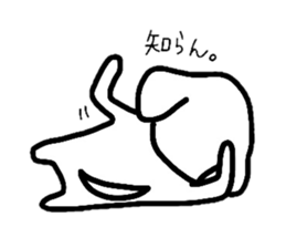 White Doggy loafs around at home. sticker #5204885